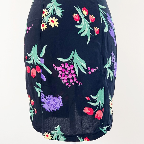 Rare Betsey Johnson Punk Label 80s Vintage Floral Mini Dress - Picture 4 of 12